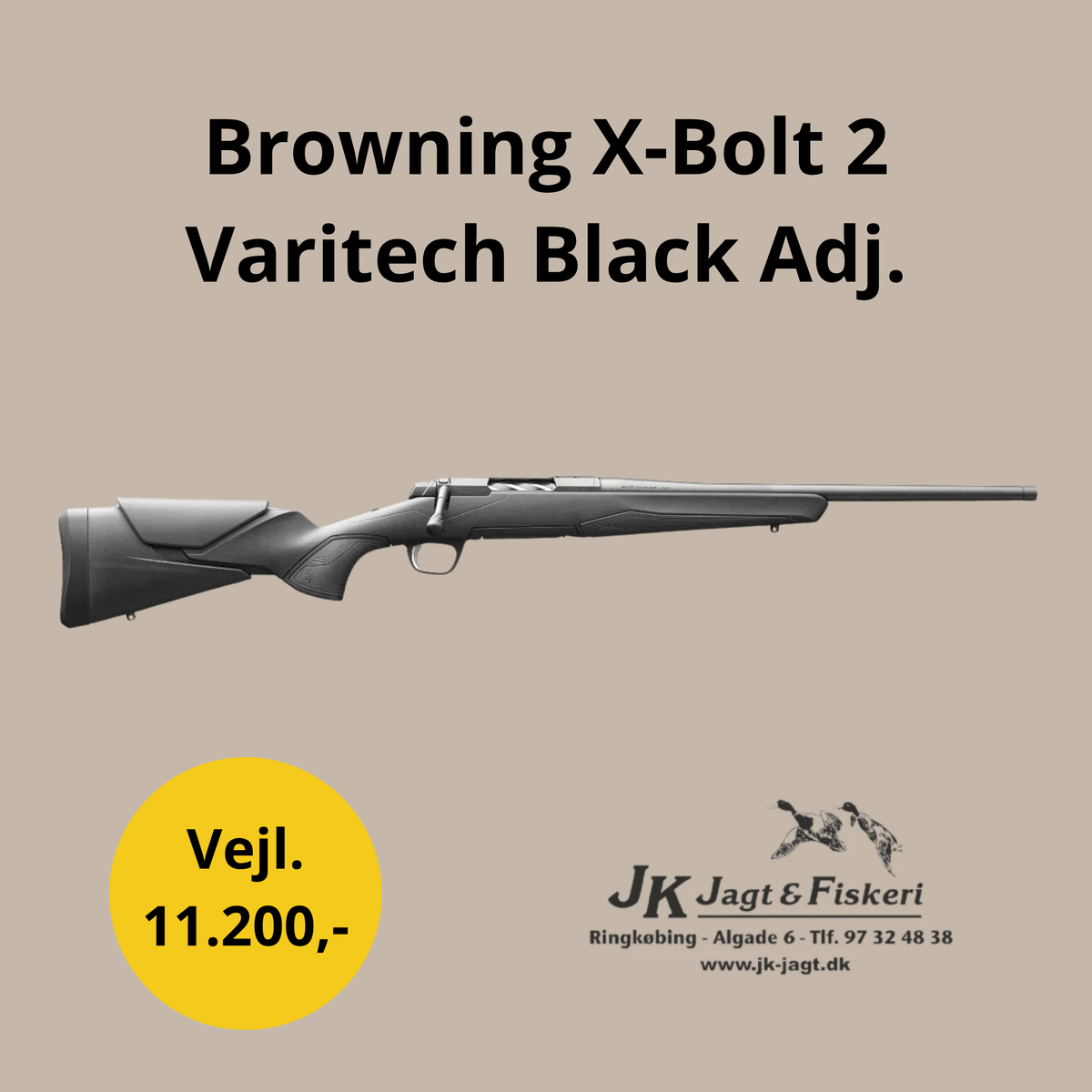 Browning X-Bolt 2 Varitech Sort Justerbar - 308win.