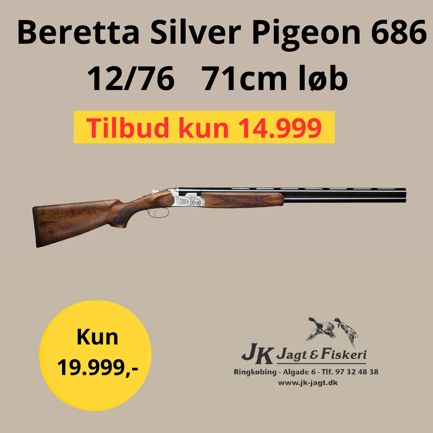 Beretta Silver Pigeon 686 12/76   71cm Løb