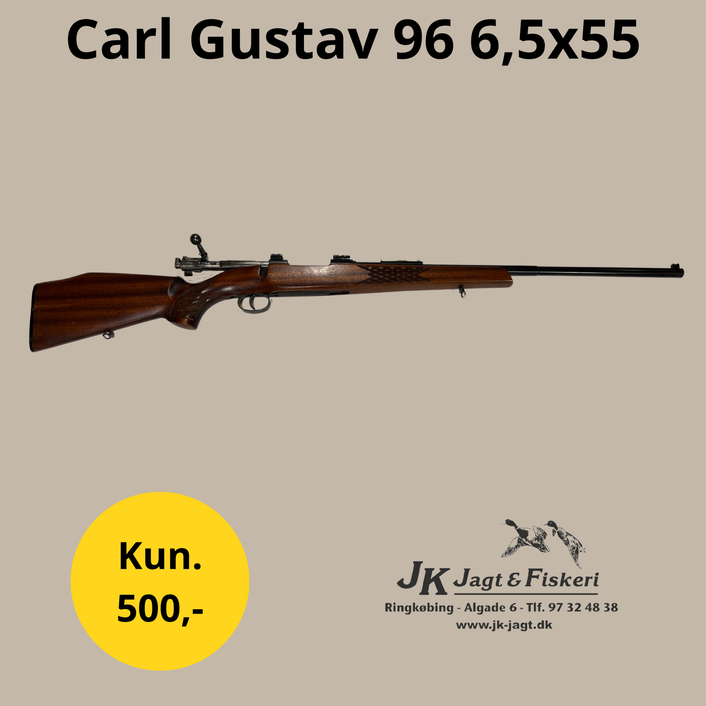 Carl Gustav 96 6,5x55 Brugt