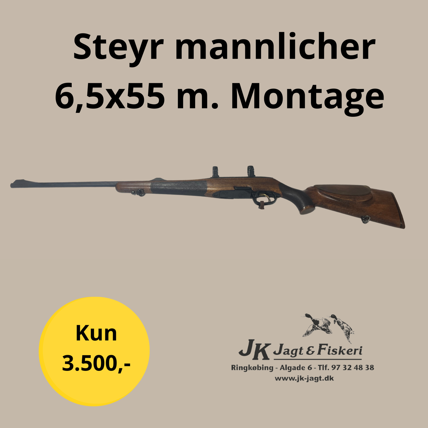 Steyr Mannlicher 6,5x55 m. Montage
