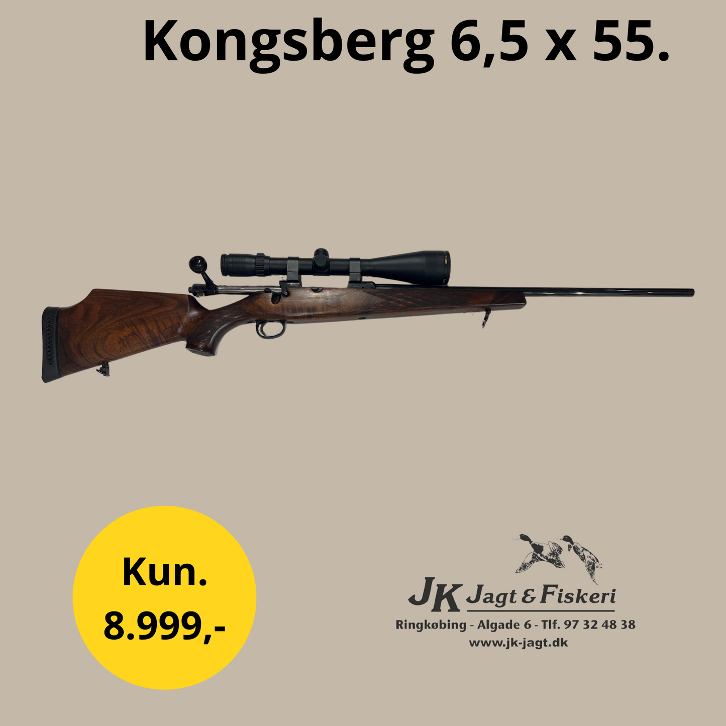 Kongsberg 6,5 x 55 Brugt