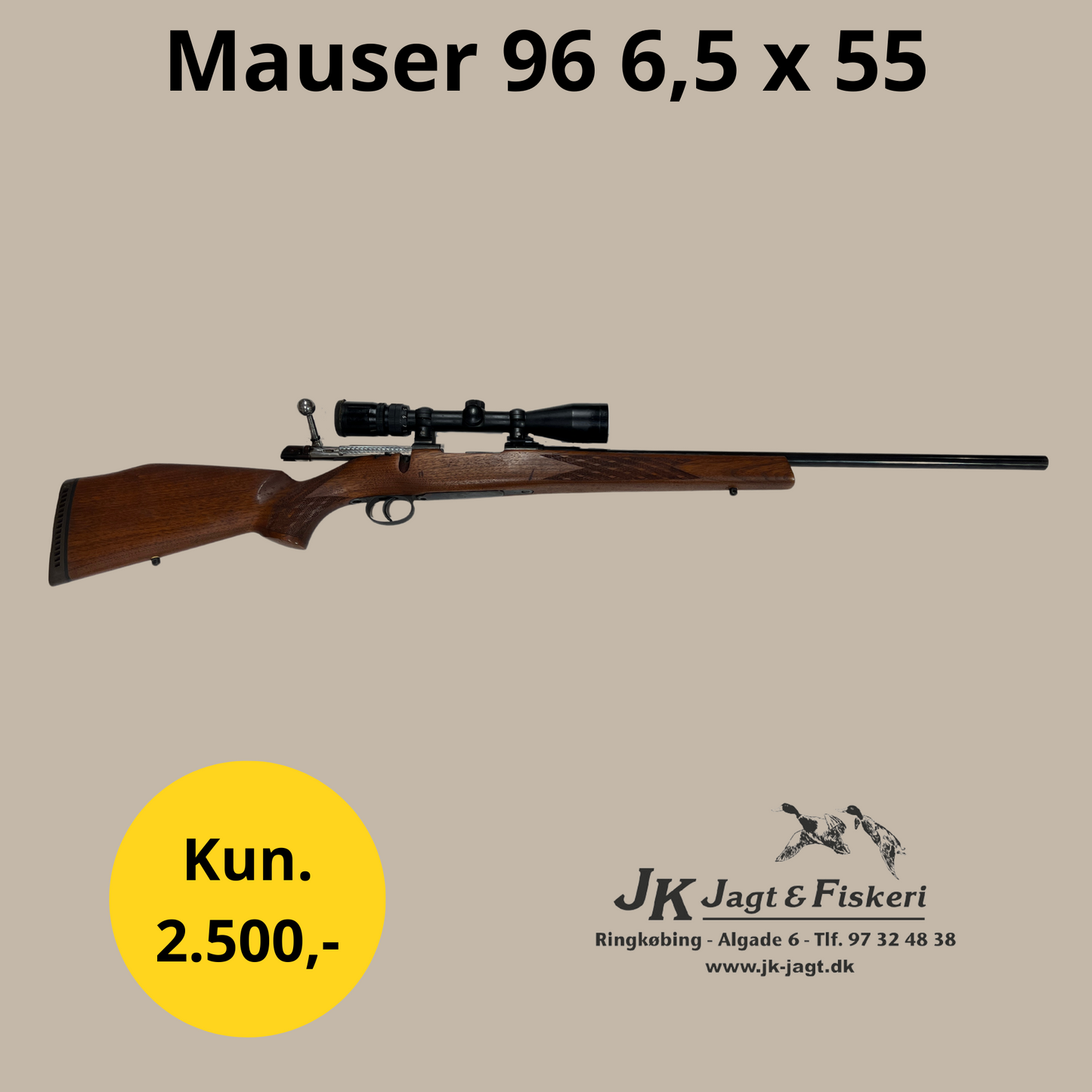 Mauser 96 6,5 x 55 Brugt